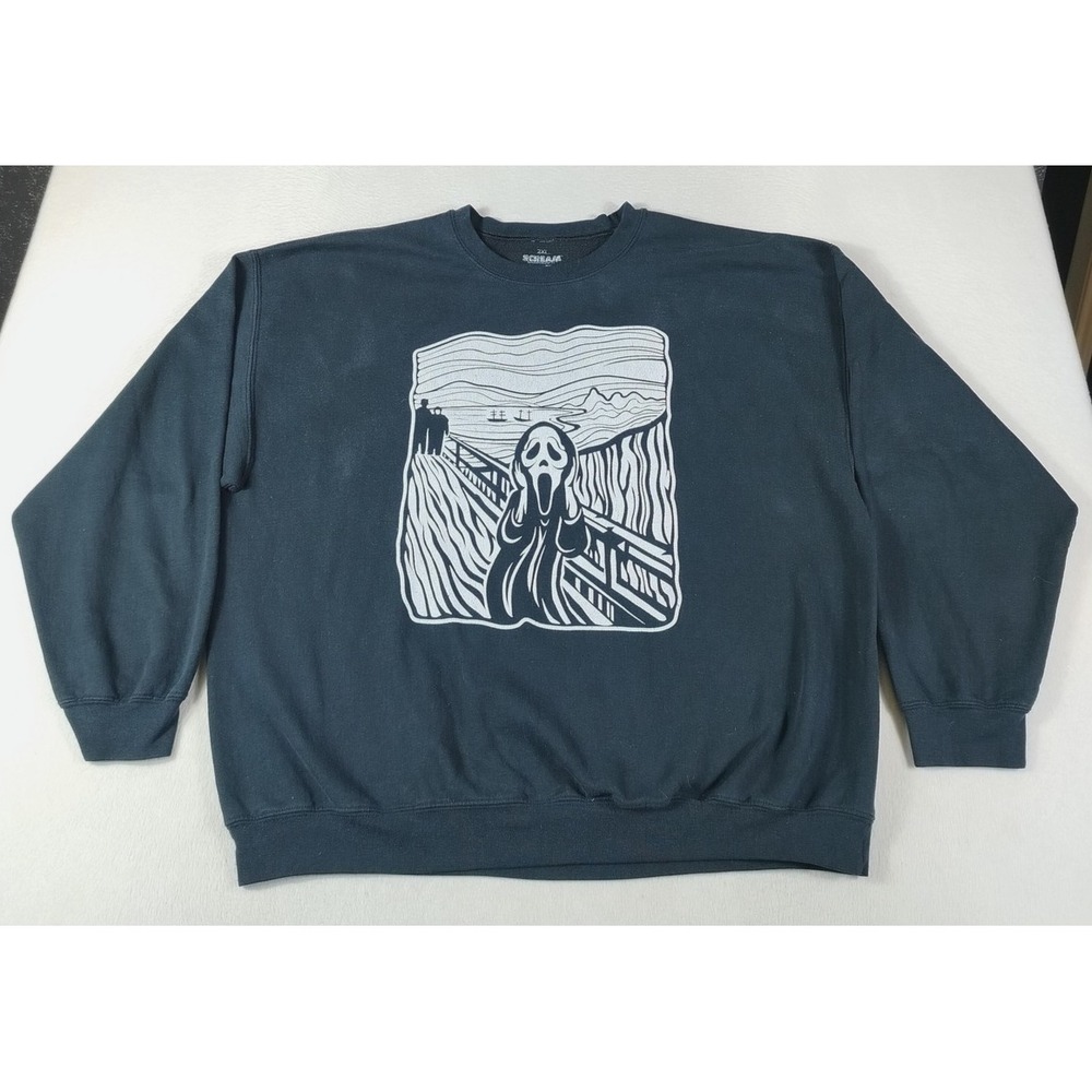 Lootcrate Sweatshirt Mens 2XL Black Scream Ghost Face Horror Graphic Fleece